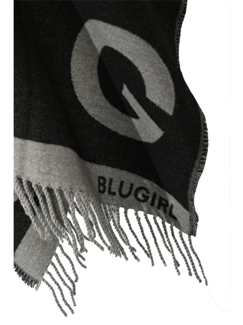 Poncho in misto lana con lettering Nero BLUGIRL | PF5008 T030022222